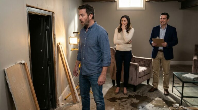 The house looked perfect — too perfect. My wife was already in love with it, and I stayed silent, pretending I couldn’t follow the French conversation around me. Then the realtor said, “Don’t tell them about the room downstairs.” I felt my stomach drop. I didn’t react. I didn’t warn my wife. I just stood there, smiling like a fool… while my mind raced toward one terrifying question: what exactly was hidden beneath our feet?