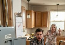 I froze when the contractor laughed, “And here’s the daughter-in-law—she’ll pay for everything. She’s got money to burn!” In my mother-in-law’s house, workers were installing a shiny new $1,000 kitchen—on my dime. I turned to my husband. “So this is the ‘little tea party’ you invited me to?” He wouldn’t meet my eyes. I smiled, walked to the breaker box… and flipped the one switch that made them both scream.