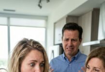 “‘Well, my son’s settled in nicely… but Emily needs a roof too. You do have a two-bedroom place, don’t you, dear?’” My stomach dropped. “Not we—I do. And what made you think your son moved into my apartment? We’re not even married!” My fiancé cut in, desperate: “Honey, Mom just decided my sister—” “Stop.” Because in that second, I noticed the spare key on her chain… and mine was missing.