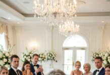 At my lavish wedding, the chandeliers sparkle—but all eyes lock on my mother, Rosa, stepping in with worn clothes and tired hands. My fiancée’s mother whispers, “How embarrassing.” My bride hisses, “Make her leave.” And I… I do the unthinkable: “Mom, you don’t belong here. Go.” She trembles. “I stitched through nights so you could stand tall.” Then Noah’s voice cuts like glass: “A man ashamed of his mother has no right to say vows.” I freeze—then run after her. But when I reach her… what I see changes everything.