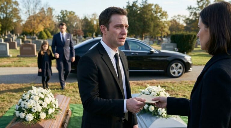 “At my parents’ funeral, my wife pressed divorce papers into my trembling hands and disappeared with our daughter on the arm of a billionaire. I buried my grief, built an empire, and told myself the past was dead—until my phone rang four years later. ‘Daddy,’ my little girl whispered, her voice shaking. ‘Come get me.’ In that instant, every fortune I had meant nothing… and I knew the real nightmare had only begun.”