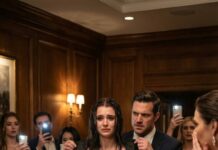 I still remember the moment the entire bar went silent. Catherine grabbed my necklace and sneered, “Is this even real silver?” Before I could react, she yanked it hard. The chain snapped and my mother’s necklace scattered across the marble floor. “That was my mother’s!” I cried, dropping to my knees. Catherine laughed and said, “Relax, it’s probably worth five dollars.” Then she grabbed my dress and ripped it. Everyone watched… and no one helped. But what happened next changed everything.