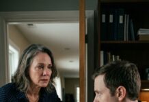 I was upstairs folding laundry when I heard my front door click. My son thought the house was empty. He went straight to my husband’s desk and whispered into his phone, “She won’t know. She never checks this.” My stomach turned. Downstairs, my grandson was stretched out on the couch like he was asleep… but his eyes were open, and his finger was already on “record.” When he looked up at me, he mouthed two words that changed everything: “I got it.”