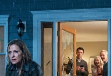 I found my daughter on her knees in the freezing rain, shaking so hard her teeth clicked—while, through the window, I heard her husband and his family laughing like it was entertainment. “Mom… please… I deserve it,” she whispered. Something in me snapped. I hoisted her up, stormed the porch, and kicked the door open. “This ends tonight,” I said. But the look on his face told me… this was only the beginning.