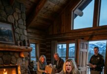 I drove to my Montana mountain house for peace—only to find my daughter-in-law’s family living in it like I was the guest. Her cousins lounged on my couch, her parents’ suitcases lined my hallway. When Brittany saw me, she shrieked, “Get out!” I set my bag down, sat in my late husband’s chair, and said, “No. You will.” Then I pulled out my phone and made the call that would unravel everything they thought they’d secured.