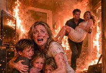 DURING THE FIRE, MY HUSBAND LEFT ME AND OUR THREE CHILDREN TO DIE, SCREAMING, “SHE’S PREGNANT—SHE COMES FIRST!” AS THE FLAMES CLOSED IN, I HOLD MY CHILDREN AND GAVE UP HOPE… UNTIL…